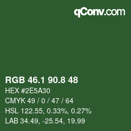 カラーコード: RGB 46.1 90.8 48 | qconv.com