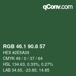 Color code: RGB 46.1 90.8 57 | qconv.com