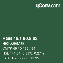 Color code: RGB 46.1 90.8 62 | qconv.com