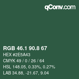 Color code: RGB 46.1 90.8 67 | qconv.com