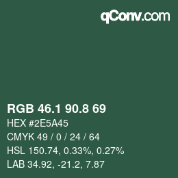 Color code: RGB 46.1 90.8 69 | qconv.com