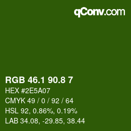 カラーコード: RGB 46.1 90.8 7 | qconv.com