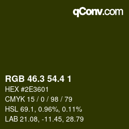 カラーコード: RGB 46.3 54.4 1 | qconv.com