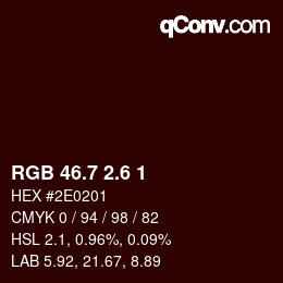 カラーコード: RGB 46.7 2.6 1 | qconv.com