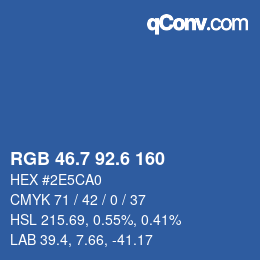 カラーコード: RGB 46.7 92.6 160 | qconv.com