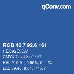 カラーコード: RGB 46.7 92.6 161 | qconv.com
