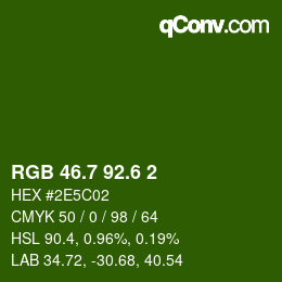 カラーコード: RGB 46.7 92.6 2 | qconv.com