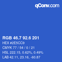 カラーコード: RGB 46.7 92.6 201 | qconv.com