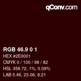 カラーコード: RGB 46.9 0 1 | qconv.com