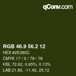 Color code: RGB 46.9 56.2 12 | qconv.com