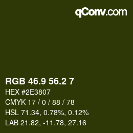 Color code: RGB 46.9 56.2 7 | qconv.com