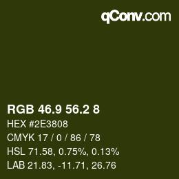 カラーコード: RGB 46.9 56.2 8 | qconv.com
