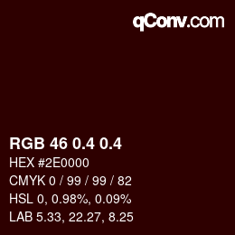 カラーコード: RGB 46 0.4 0.4 | qconv.com