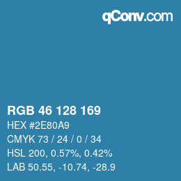 Color code: RGB 46 128 169 | qconv.com