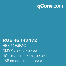 Color code: RGB 46 143 172 | qconv.com