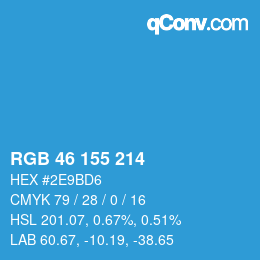 Code couleur: RGB 46 155 214 | qconv.com