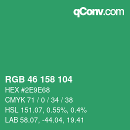 Code couleur: RGB 46 158 104 | qconv.com