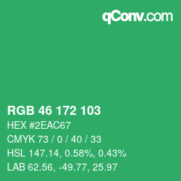 Color code: RGB 46 172 103 | qconv.com