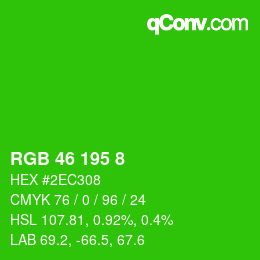 Color code: RGB 46 195 8 | qconv.com