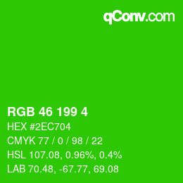 Color code: RGB 46 199 4 | qconv.com