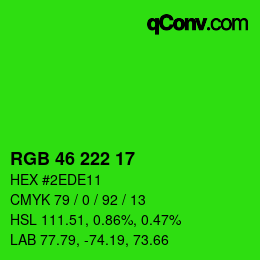 Color code: RGB 46 222 17 | qconv.com