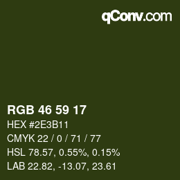 Farbcode: RGB 46 59 17 | qconv.com