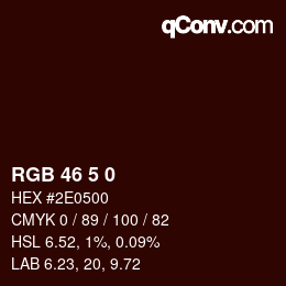 Color code: RGB 46 5 0 | qconv.com