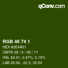 Color code: RGB 46 74 1 | qconv.com