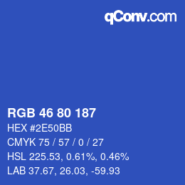 Color code: RGB 46 80 187 | qconv.com