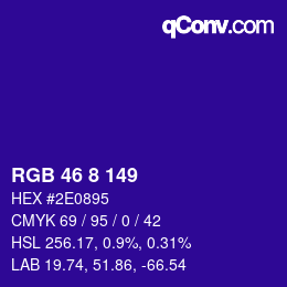 Color code: RGB 46 8 149 | qconv.com