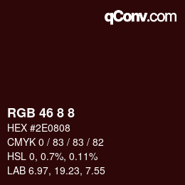 Color code: RGB 46 8 8 | qconv.com