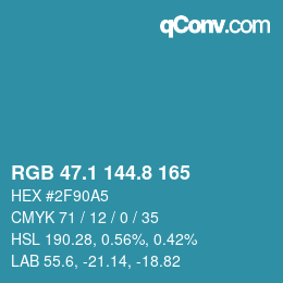 Color code: RGB 47.1 144.8 165 | qconv.com