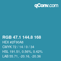 Color code: RGB 47.1 144.8 168 | qconv.com