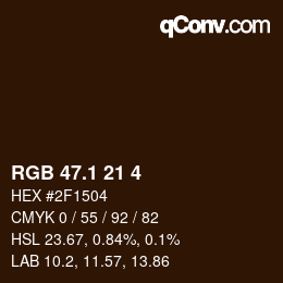 カラーコード: RGB 47.1 21 4 | qconv.com