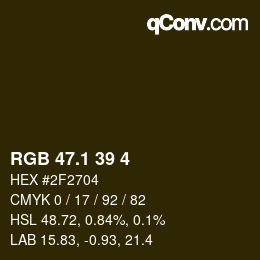 カラーコード: RGB 47.1 39 4 | qconv.com