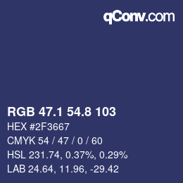 Color code: RGB 47.1 54.8 103 | qconv.com
