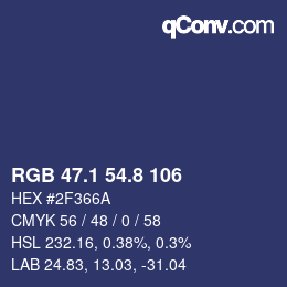 Color code: RGB 47.1 54.8 106 | qconv.com