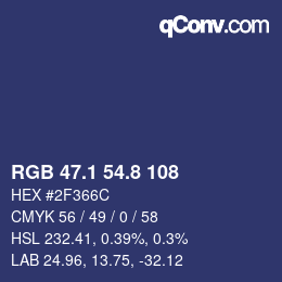 Color code: RGB 47.1 54.8 108 | qconv.com
