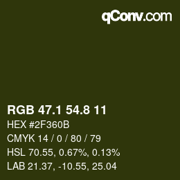 Color code: RGB 47.1 54.8 11 | qconv.com
