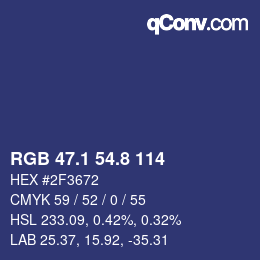 Color code: RGB 47.1 54.8 114 | qconv.com