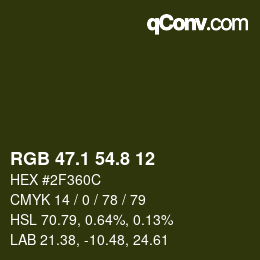 Color code: RGB 47.1 54.8 12 | qconv.com