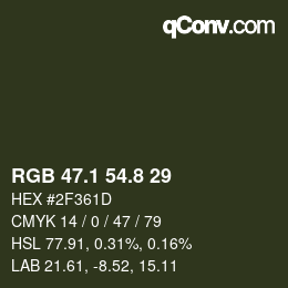 Color code: RGB 47.1 54.8 29 | qconv.com