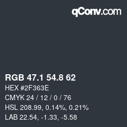 Color code: RGB 47.1 54.8 62 | qconv.com