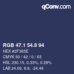 Color code: RGB 47.1 54.8 94 | qconv.com