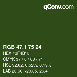 カラーコード: RGB 47.1 75 24 | qconv.com