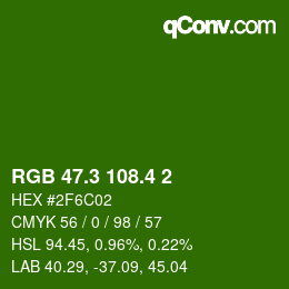 カラーコード: RGB 47.3 108.4 2 | qconv.com