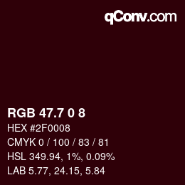 カラーコード: RGB 47.7 0 8 | qconv.com