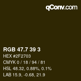 カラーコード: RGB 47.7 39 3 | qconv.com