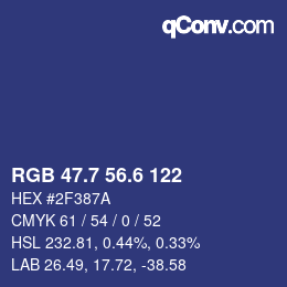 カラーコード: RGB 47.7 56.6 122 | qconv.com
