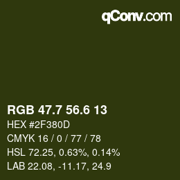 カラーコード: RGB 47.7 56.6 13 | qconv.com